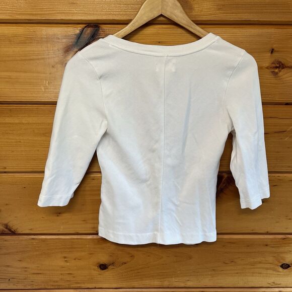 Maeve White Zipper Blouse - Picture 4 of 4